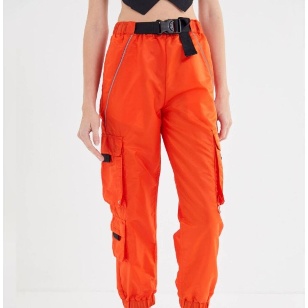 Urban Outfitters Orange Cargo Track Pants